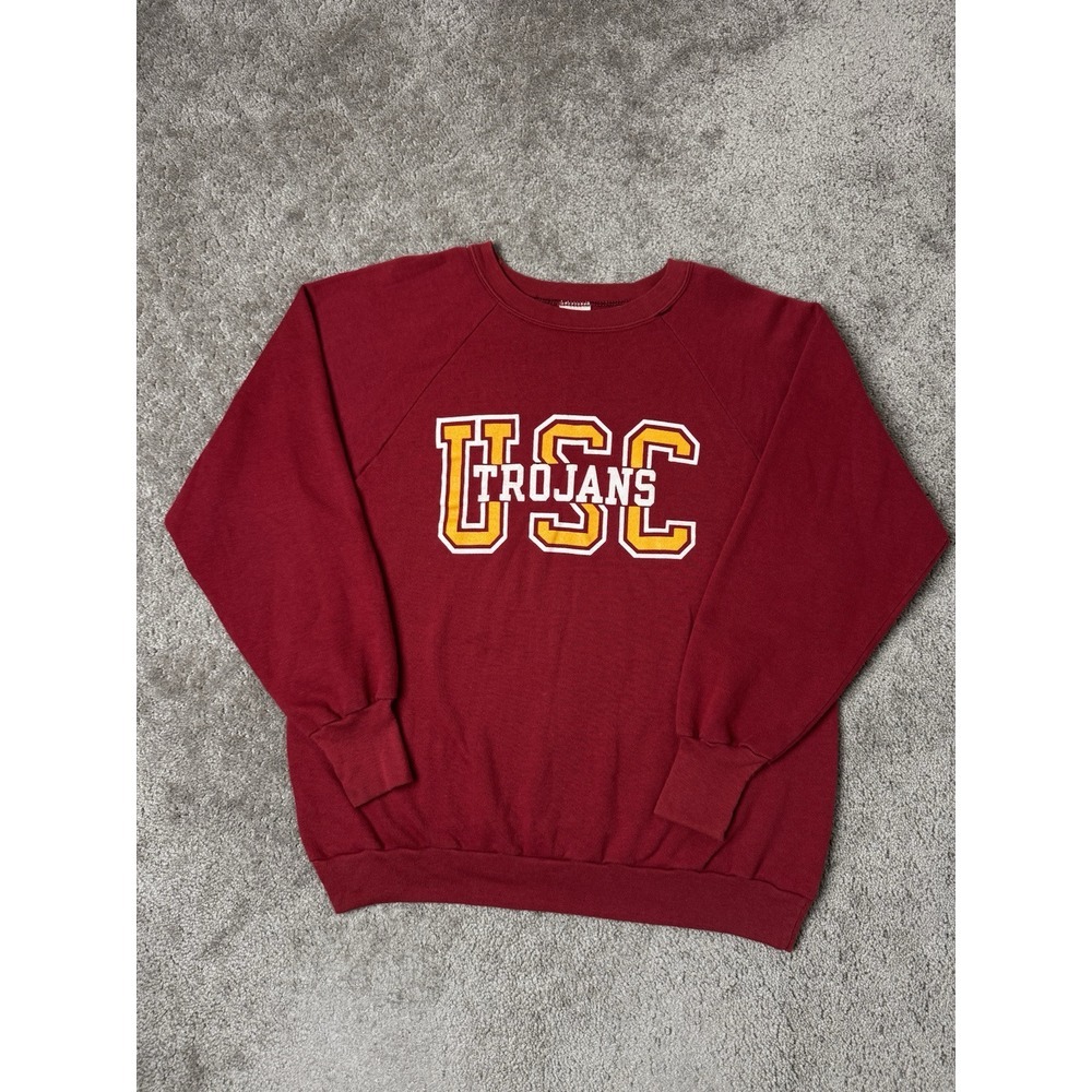 Vintage 80s Signal‎ USC Trojans Sweatshirt, Made In USA, Streetwear Size XL